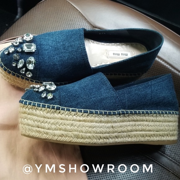 Miu Miu Denim Espadrilles - Picture 3 of 7